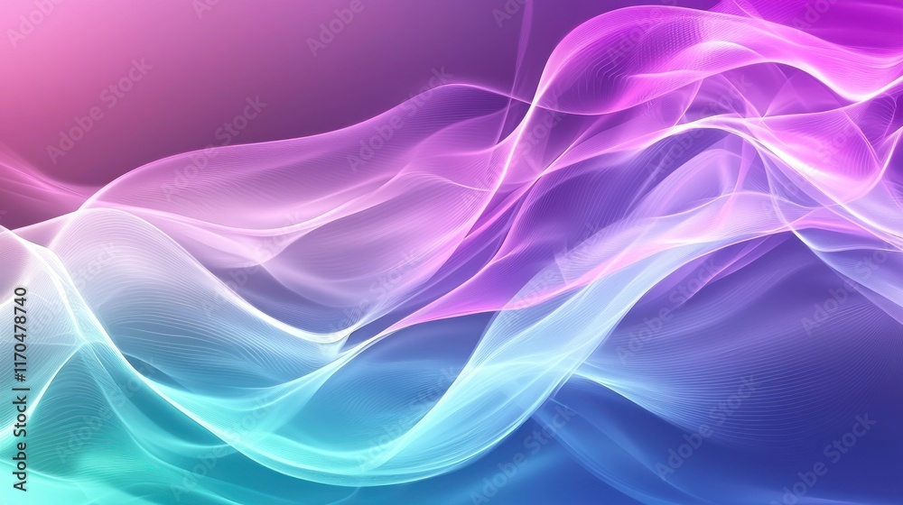 Abstract flowing pastel waves digital art Abstract flowing pastel waves digital art