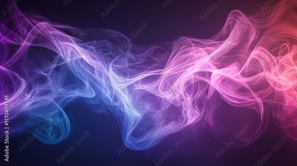 Fototapeta premium Abstract Swirling Purple and Blue Smoke Design