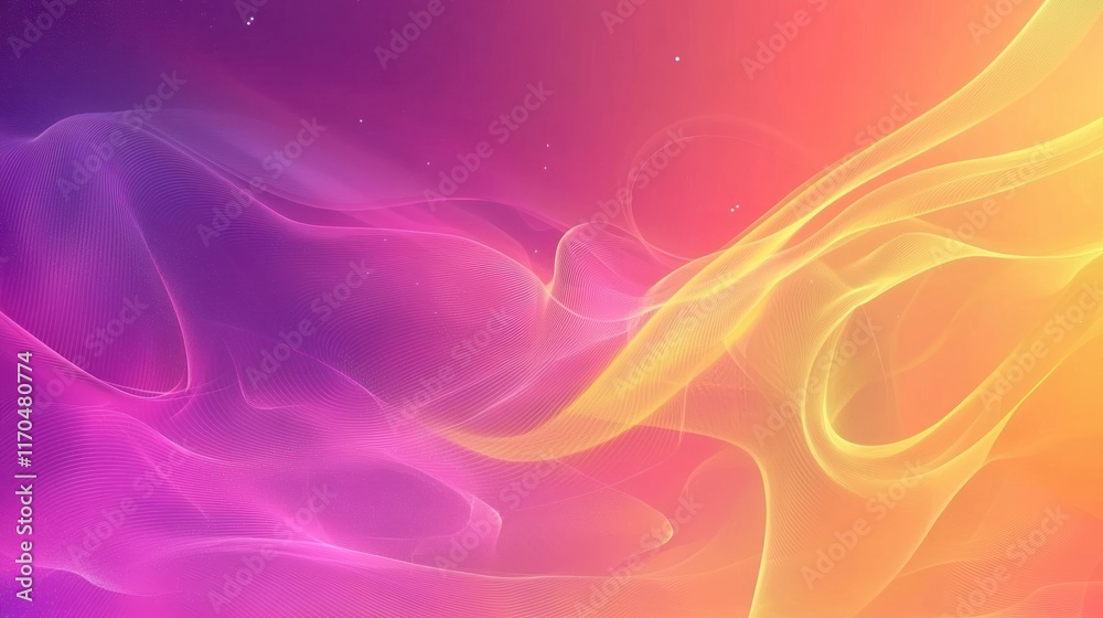 Obraz premium Abstract Pink and Orange Wave Pattern Background