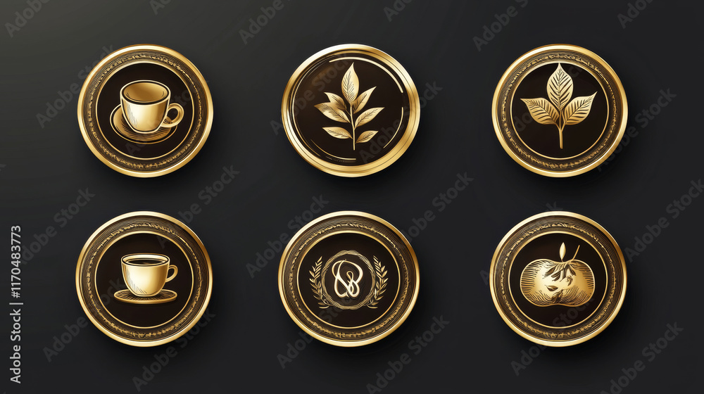 Set of golden labels for design food and beverages. Vector version is also available
Set of golden labels for design food and beverages. Vector version is also available