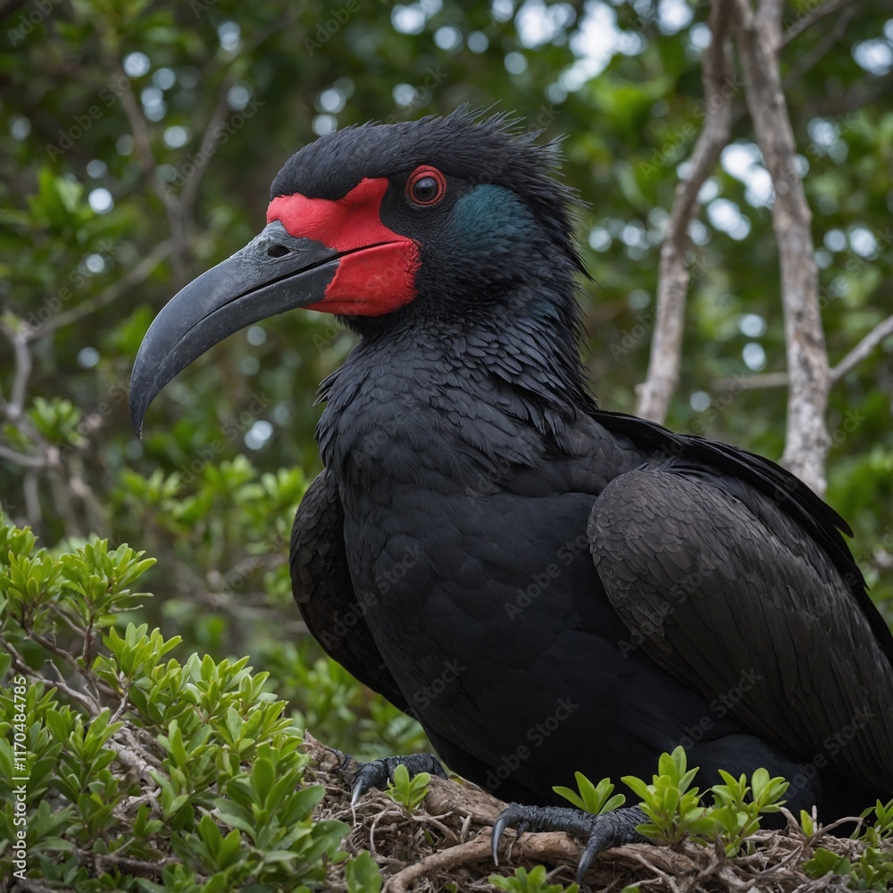 Naklejka premium Describe the habitat requirements of the Christmas Island Frigatebird.