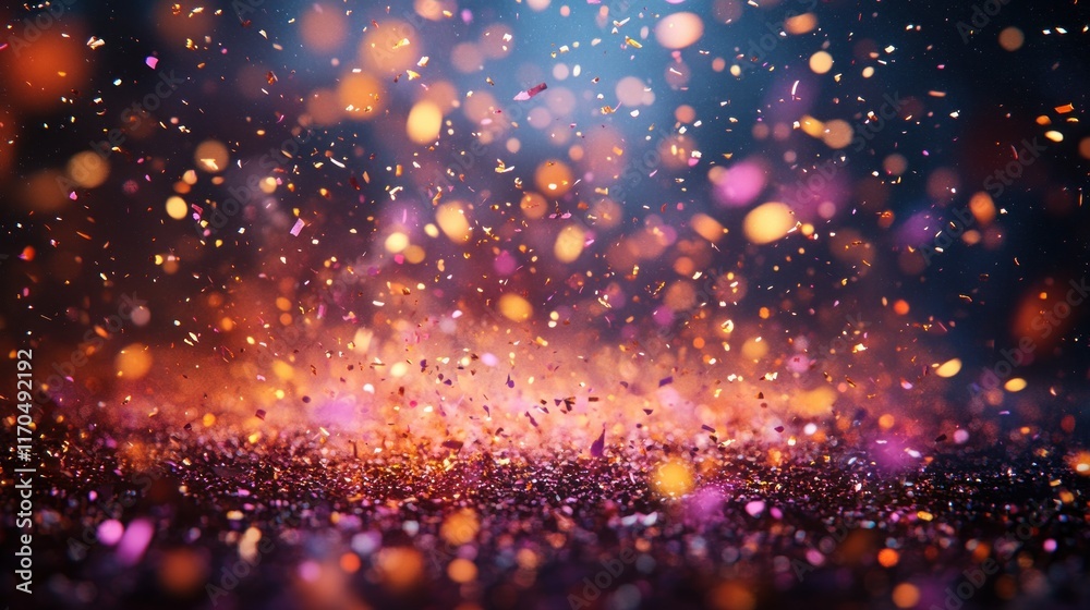 Obraz premium Gold Confetti Background for Celebration Party Event