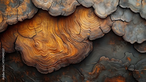 Mesmerizing Patterns of Weathered Bark with Intricate Natural Details