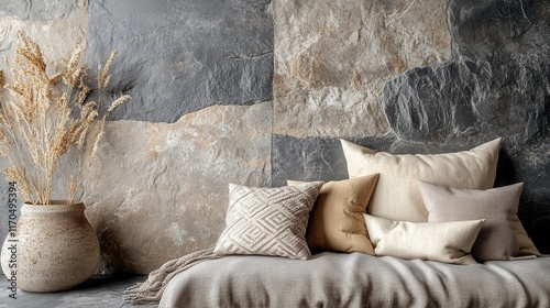 Subtle Layered Stone Textures with Intricate Details for Elegant Interior Design