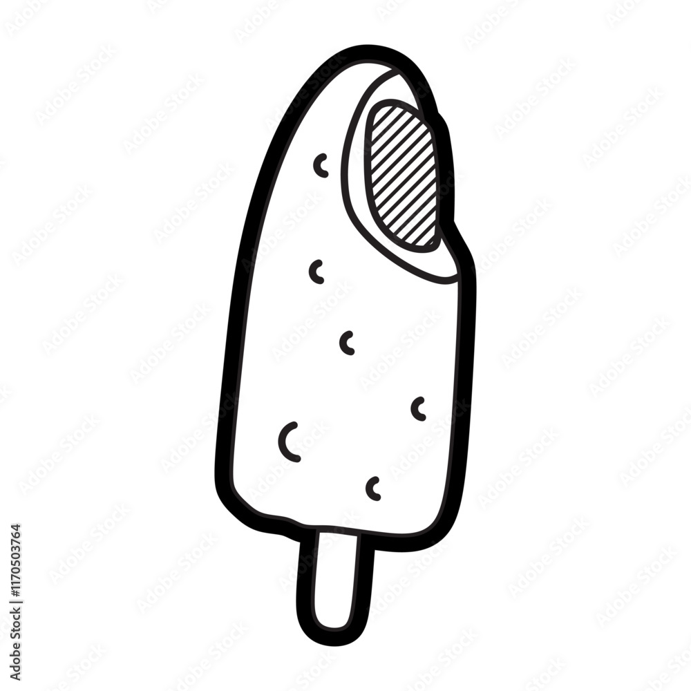 simple black and white ice cream logo, bitten ice cream icon simple black and white ice cream logo, bitten ice cream icon