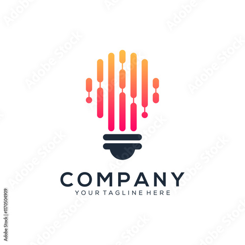 light bulb logo that is made in the style of the company.