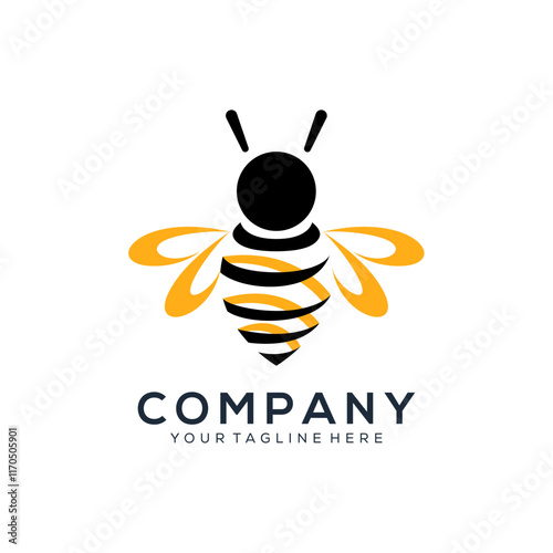 bee and a bee logo for a company