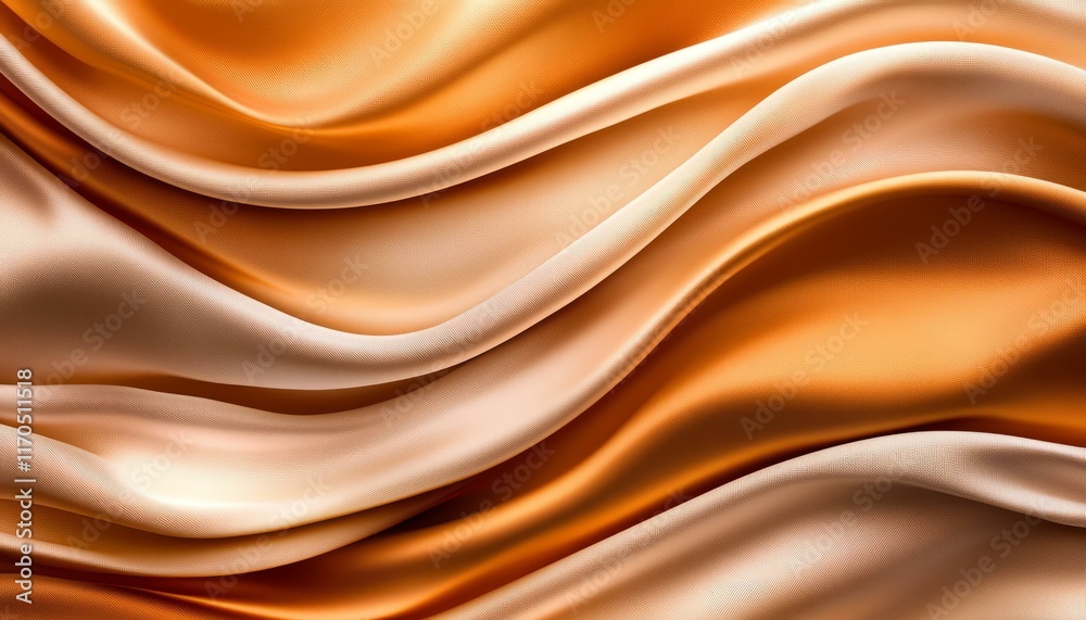 Obraz premium Close Up of Flowing Wavy Fabric in Soft Textures and Colors Evoking Elegance and Grace in a Delicate Fashion Setting
