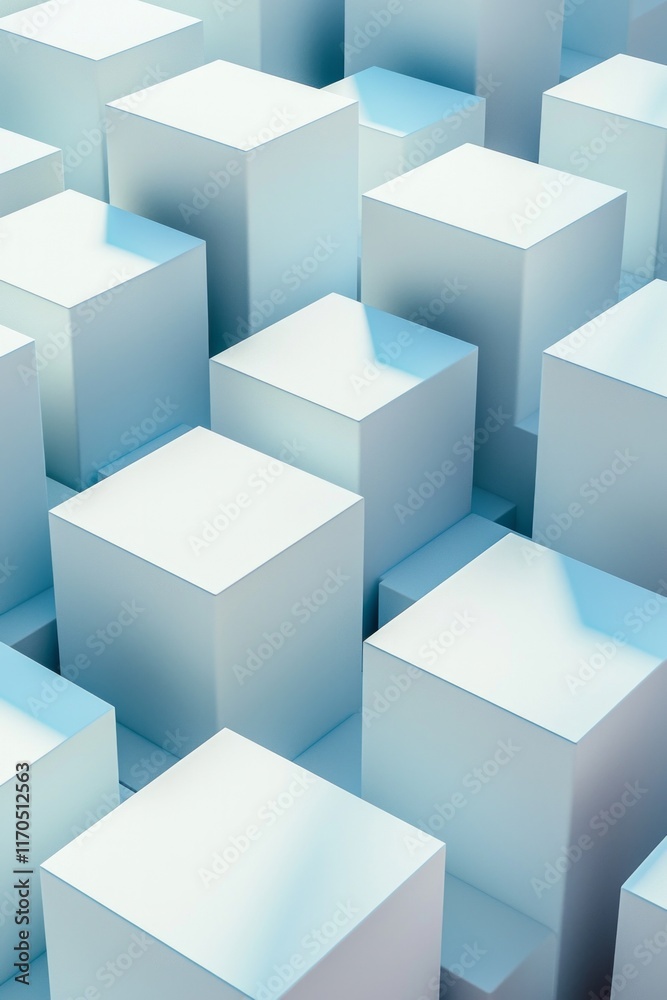 Minimalistic white background with square empty boxes Minimalistic white background with square empty boxes
