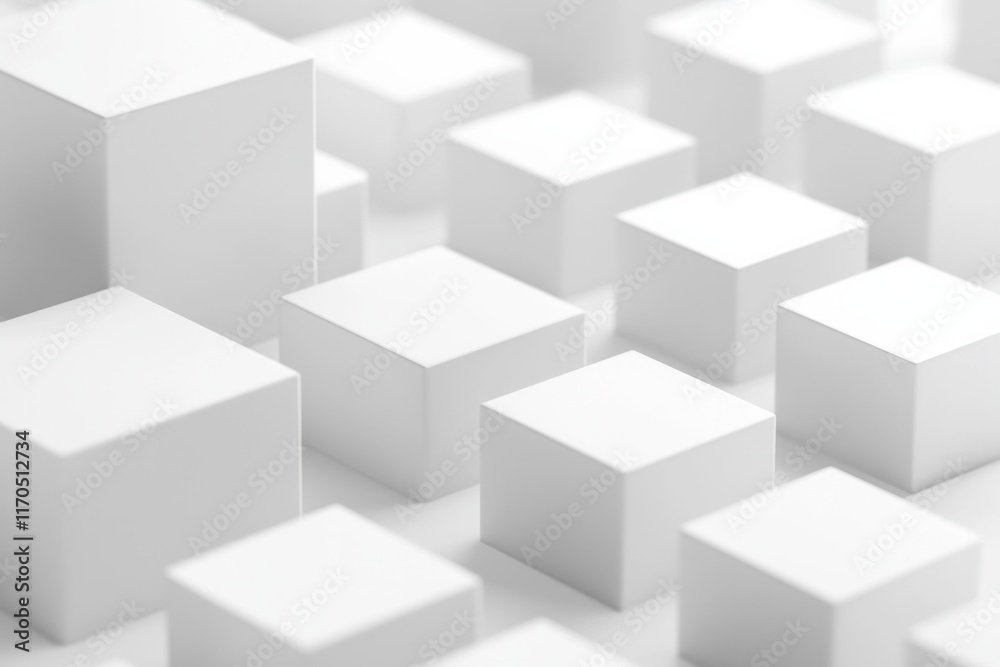 Minimalistic white background with square empty boxes Minimalistic white background with square empty boxes
