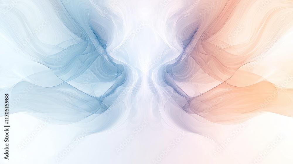 Abstract Pastel Blue and Orange Wave Design Abstract Pastel Blue and Orange Wave Design
