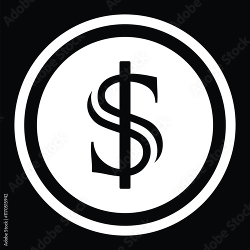 dollar symbol vector template design, usd currency symbol design, usd logo icon design template