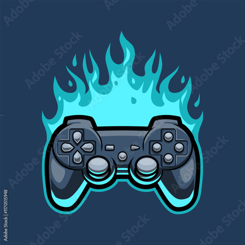 Playstation Stick Console Games Mascot Vector Illustration is perfect for your brand business