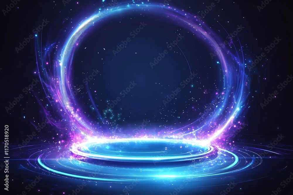 Fototapeta premium Abstract background. luminous swirling. Elegant glowing circle