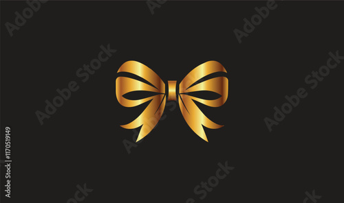 bow, bow icon, golden bow,bow, ribbon, vector, decoration, gift, illustration, flower, holiday, design, gold, celebration, symbol, icon, red, color, birthday, 