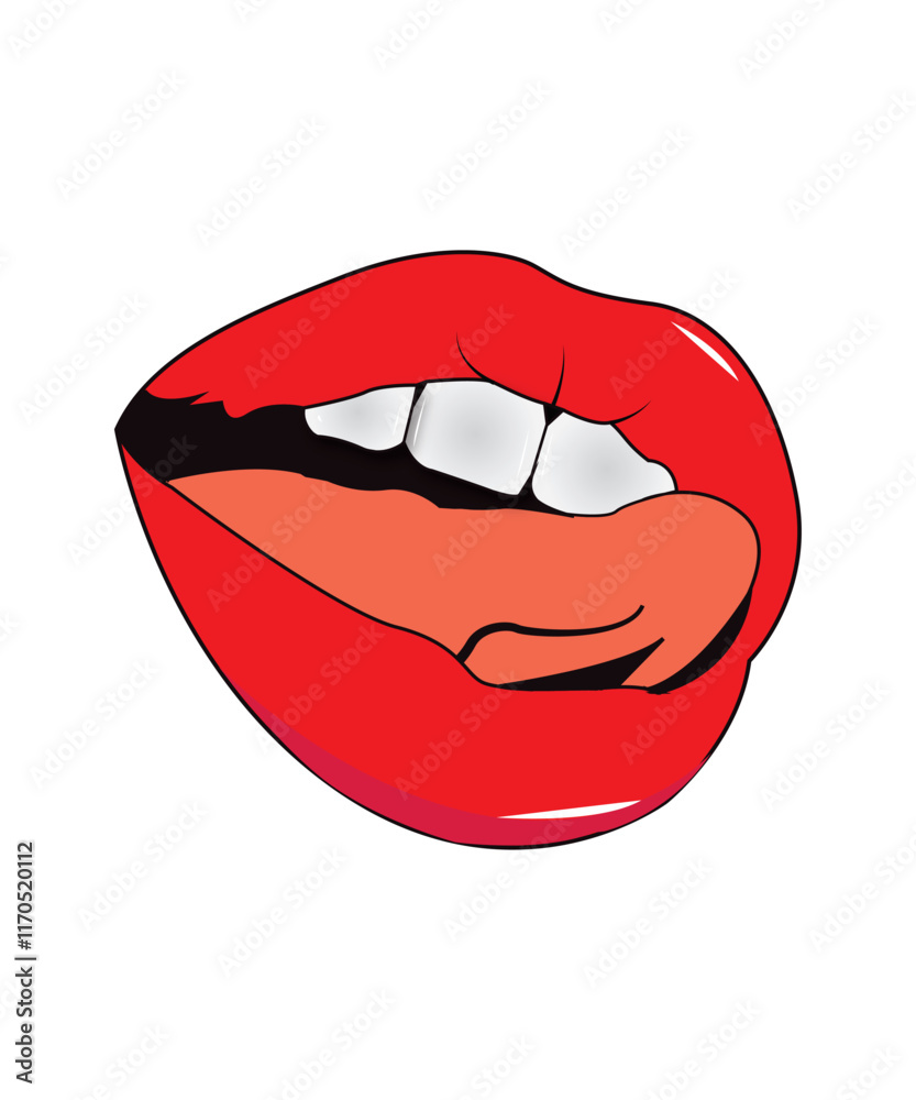 Obraz premium Sexy lip vector art illustrator 