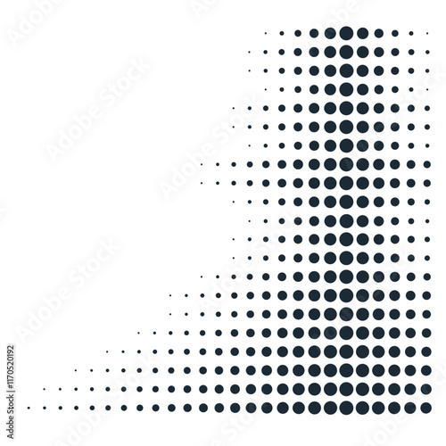 Abstract grunge halftone dots texture. Vector image on white background.