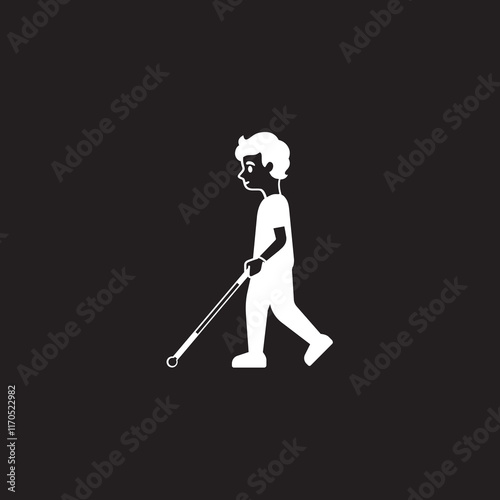 Person with Cane Emoji
