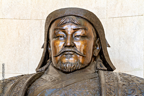 Принти на полотні Statue of Genghis Khan in Ulaanbaatar