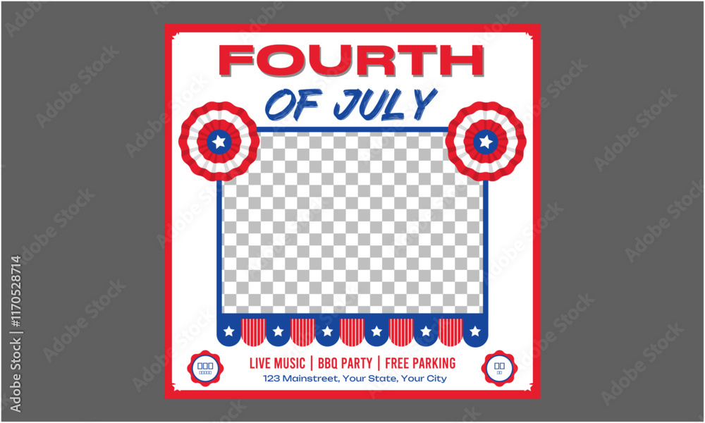 4th of July  Socials Media
