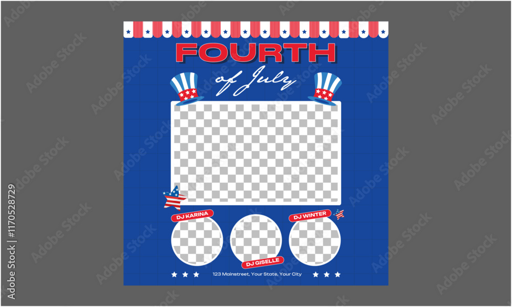4th of July  Socials Media