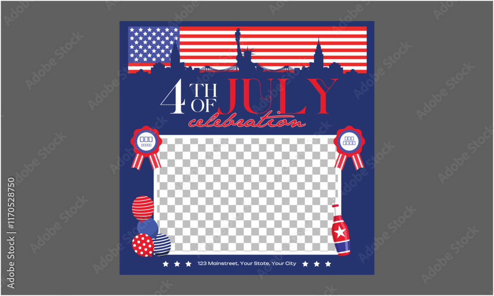 4th of July  Socials Media