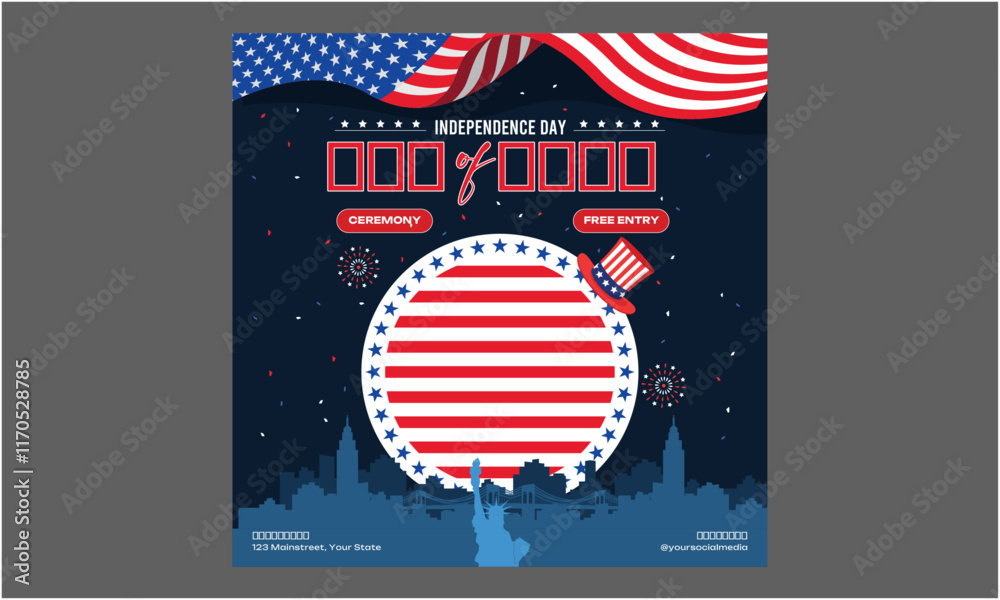 4th of July  Socials Media