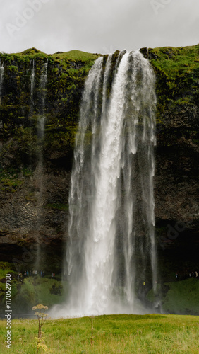 View of seljalandsfoss, one of the most important waterfall i n Iceland