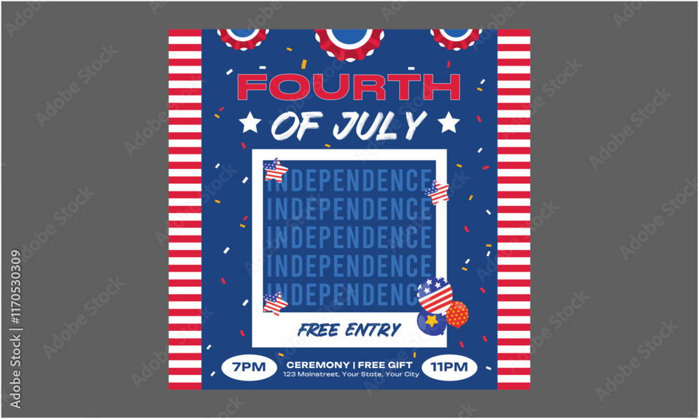 4th of July  Socials Media
