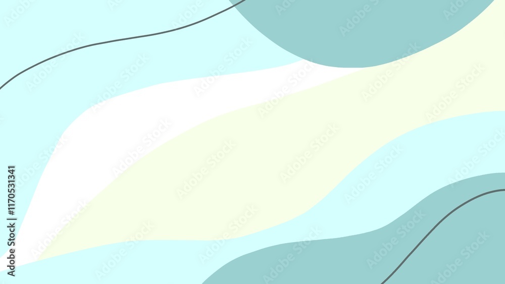 Fototapeta premium Modern abstract art design with waves and lines on blue background. Template for celebration, branding, banner, cover, business card, poster, sales, wall art, promotion, presentation and print.