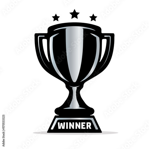 Champion Trophy cup isolated on background.
