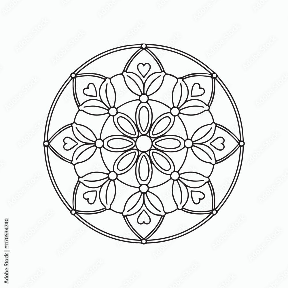 Fototapeta premium abstract mandala floral ornament illustration