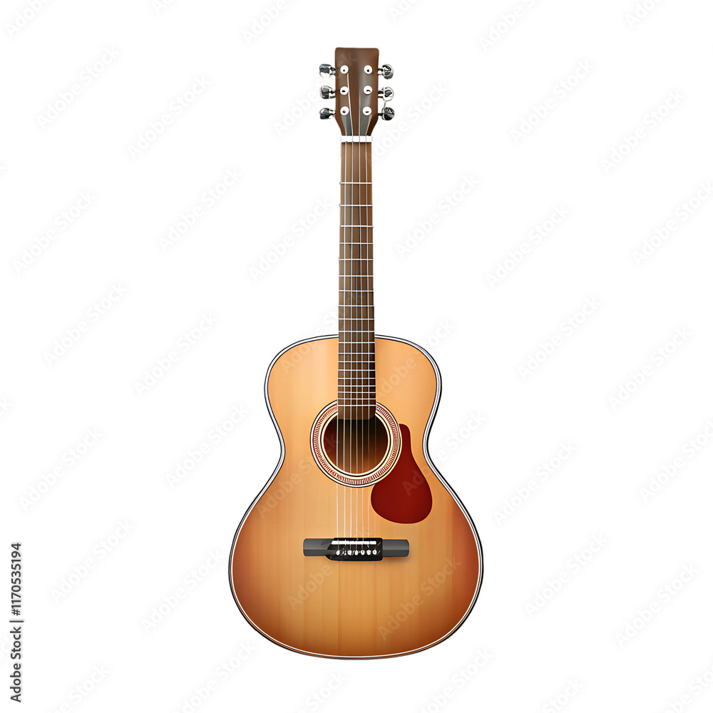 Obraz premium Guitar isolated on transparent background