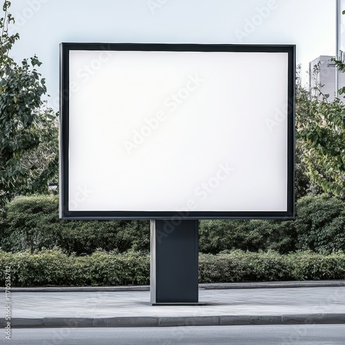 Obraz na płótnie Blank billboard mock-up with transparent background, ideal for advertising layouts, promotional material design, versatile and customizable w salonie