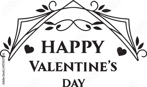 Happy Valentines Day typography vector illustration. Romantic Template design for celebrating valentine's Day on 14 February. Wallpaper, flyer, poster, sticker, banner, card.
