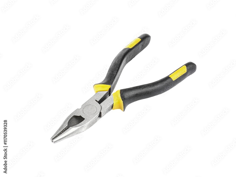 Top view nose pliers isolated on white background. Top view nose pliers isolated on white background.