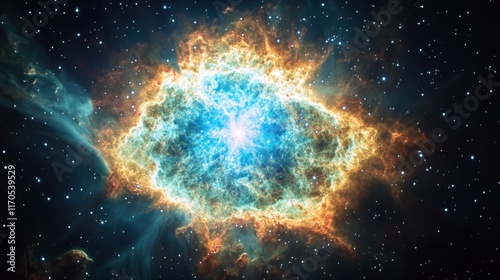 Wallpaper Mural Explosive beauty of a supernova showcasing vibrant colors and cosmic energy in deep space Torontodigital.ca