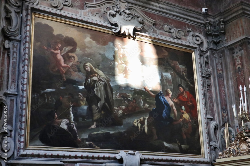 Napoli - La fuga di Santa Maria Egiziaca nel deserto di Luca Giordano