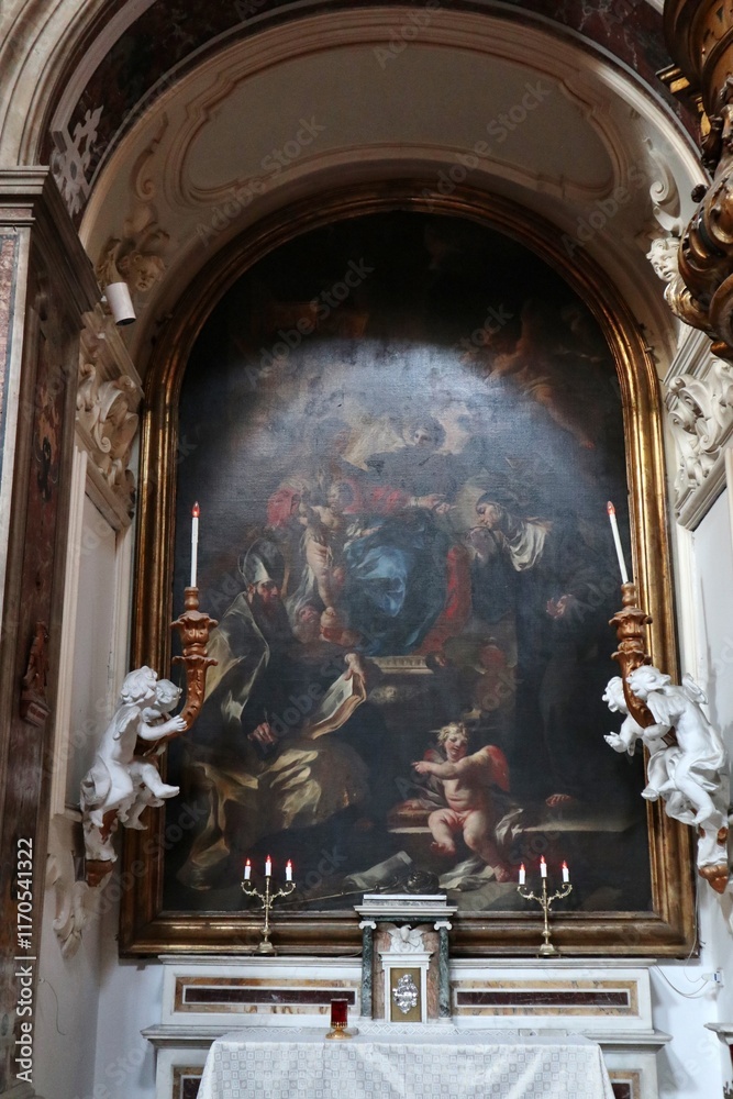 Napoli - Madonna in trono con i santi Agostino e Monica di Francesco Solimena