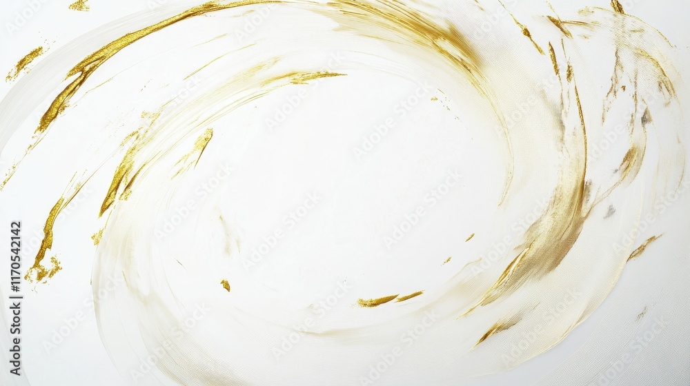 Abstract composition featuring muted gold swirls on a minimalist white backdrop, capturing a sense of elegance and tranquility Abstract composition featuring muted gold swirls on a minimalist white backdrop, capturing a sense of elegance and tranquility
