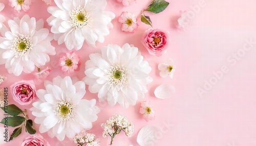 Wallpaper Mural Elegant Floral Banner on Light Pink Background Perfect for Weddings, Mothers Day, and Special Celebrations Greeting Card Template Torontodigital.ca