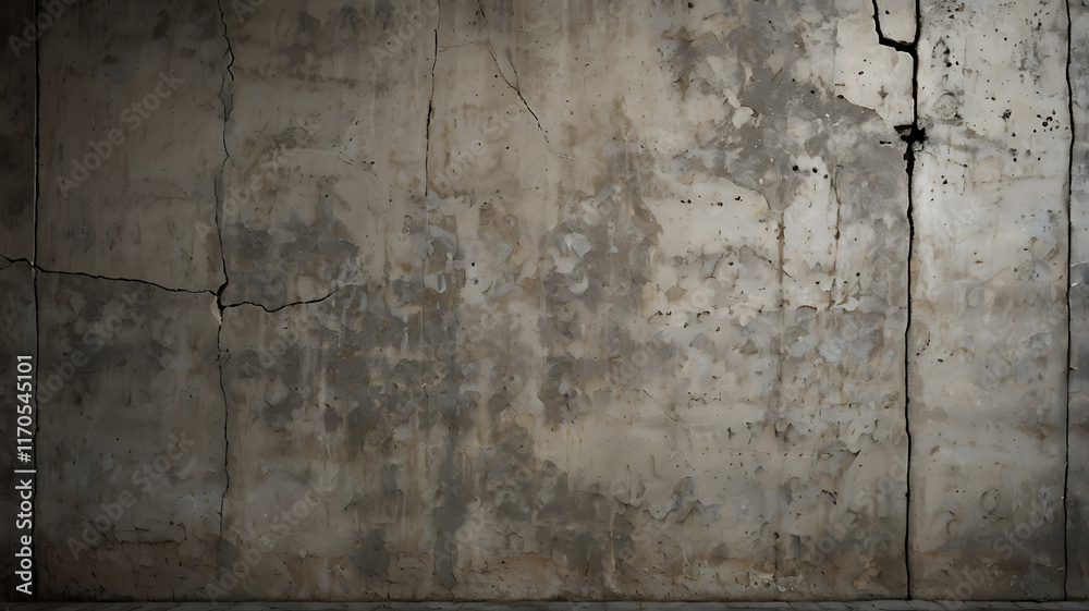 Obraz premium Grungy concrete wall texture, creating a rugged and weathered background for a variety of design concepts