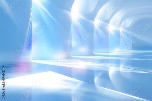 Translucent Blue Summer Light Reflections Ethereal Background