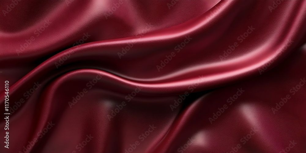 Fototapeta premium Close-Up of Luxurious Red Leather Texture with Natural Grain and Folds