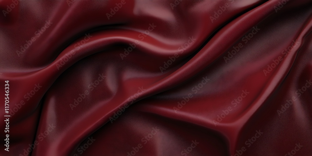 Fototapeta premium Close-Up of Luxurious Red Leather Texture with Natural Grain and Folds
