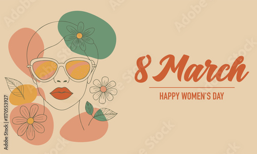 International women's day, happy women's day, mother's day, girls and mom national day for all women's. flyer and poster, wall art, pub, icon and logo graphic text with typography