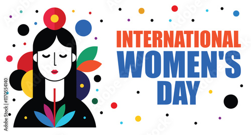 International women's day, happy women's day, mother's day, girls and mom national day for all women's. flyer and poster, wall art, pub, icon and logo graphic text with typography