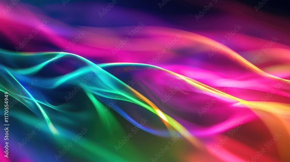 Abstract Colorful Waves Of Light And Energy Abstract Colorful Waves Of Light And Energy