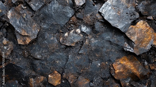 Rugged rocky textures illustrating the raw untamed nature of space debris on a distant celestial body during daylight hours photo