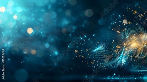 Quantum Interface Demonstrating the Conservation of Momentum in a System of Particles Showing How Momentum is Conserved During Interactions and Leaving Copy Space at the Bottom Right photo